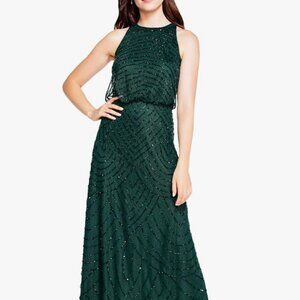 Adrianna Papell Green Maxi Dress